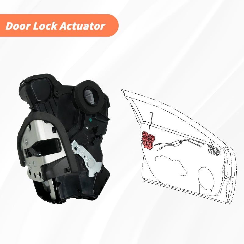 محرك تشغيل قفل الباب Blycorul متوافق مع Tundra، Camry، 4Runner، Rav4، Lexus RX350 RX450h، Scion tC xB xD | يستبدل #69040-0C050، 69040-06180، 931-401 | الجانب الأمامي الأيسر للسائق - Image 5